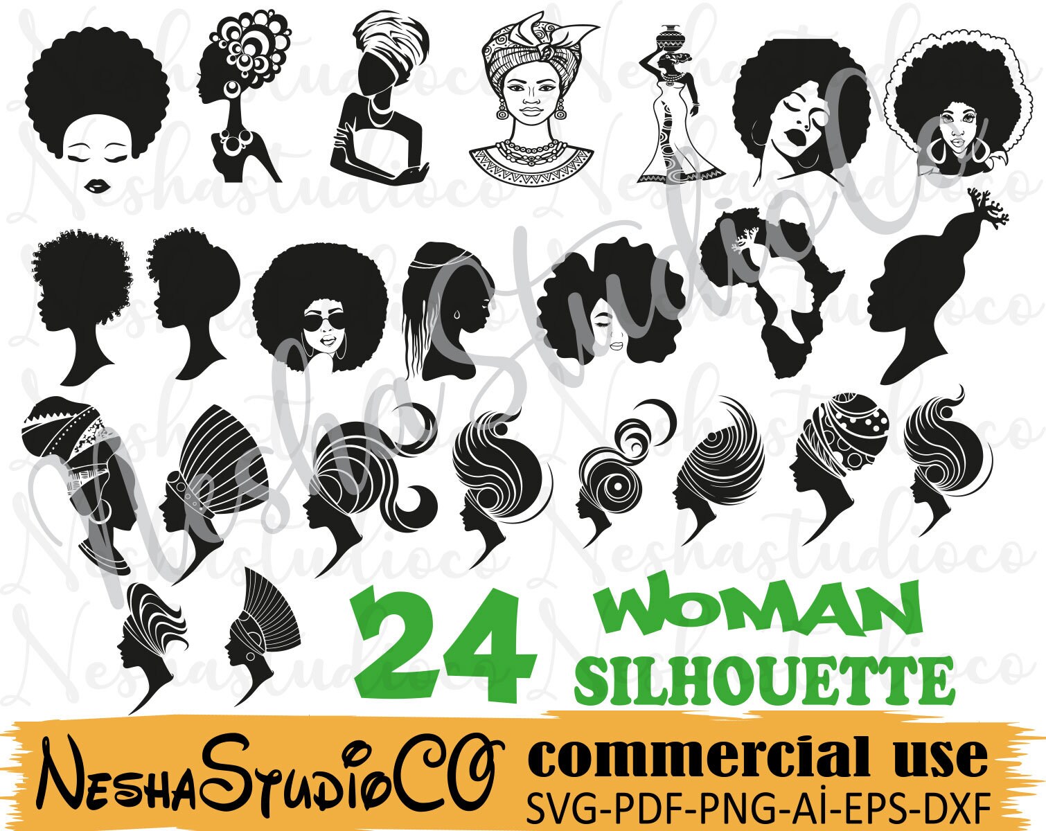 Download 24 Black woman svg bundle afro woman svg afro lady svg | Etsy