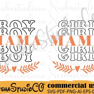 Boy Mama svg,Girl mama svg, Mom svg,svg File For Cricut,Mom PNG,Boy Mom svg For Shirt,Mom Boy Coffee Mug Svg,girl mama clipart,girl mama png