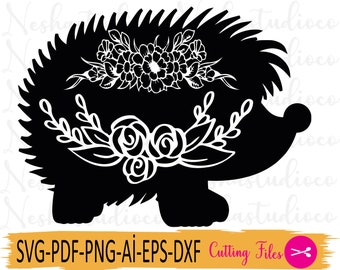 Hedgehog Svg, Woodland Svg ,Animal Hedgehog Clipart ,Animal Cut File, Png,Hedgehog Vector ,Svg Files, Dxf ,Silhouette Cutting File,Clip Art