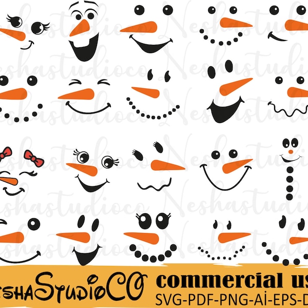 20-Snowman Svg,Snowman Face Svg,Christmas Svg,Snow Silhouette,Snowman girl,Eyelashes svg,Snowman clipart,Png,Eps,Pdf,svg files for cricut