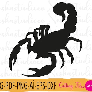 Scorpion Svg,Scorpion Clipart,animal svg,Scorpion Svg Cutting File for Cricut, Silhouette,Instant Download,Animal pdf,Scorpion png,dxf