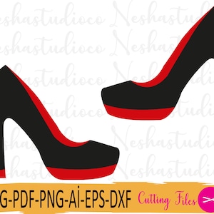 Salto alto SVG, sapatos svg, salto sliletto svg, salto alto, beleza glamour svg, sapatos femininos svg, salto alto eps png dxf Silhueta cricut