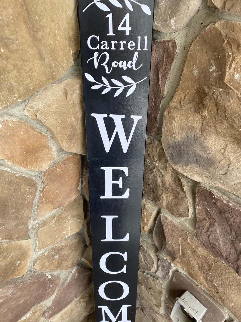 Front Porch WELCOME Sign, Custom Personalized Address Welcome Sign ...