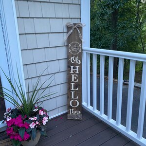 Oh Hello Porch Sign, Oh Hello There Sign, Bless Our Home Sign, Prayer Sign, Cheetah Bow Porch Sign, Last Name Porch Leaner, Oh Hello There