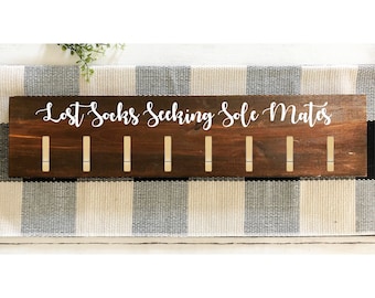 Lost Socks Seeking Sole Mates Sign | Funny Laundry Sign | Laundry Room Sign | Lost Socks Sign for Laundry Room | Cute Laundry Room Decor