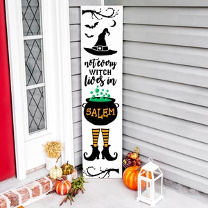 Niet elke heks woont in Salem veranda teken, val veranda teken, Halloween veranda teken, leunend Halloween teken, Salem veranda teken, herfst veranda teken