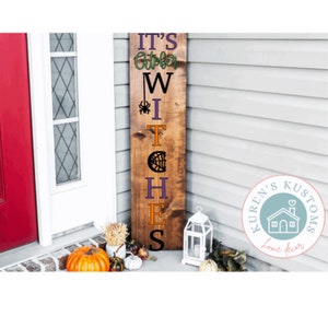 Happy Halloween Porch Leaner, Witch Porch Sign, Leaning Porch Sign, Fall Porch Decor, Fall Decor, Halloween Sign, Pumpkin Sign