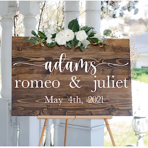 Wedding Welcome Sign, Welcome to Our Wedding Sign, 24 x 24 Wedding Entrance Sign, Rustic Wooden Wedding Sign,   Wooden Welcome Sign
