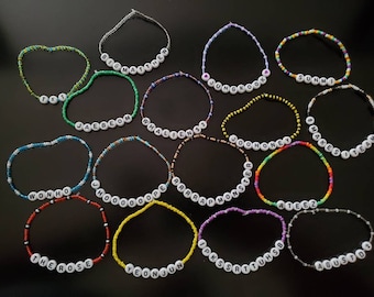 Unisex Kpop Bangtan Boys Jungkook Jimin V Suga Jin J-Hope RM Glass Gemstone Wristband Wristlet Cianowegy BTS Bracelet Best Gift for BTS Army