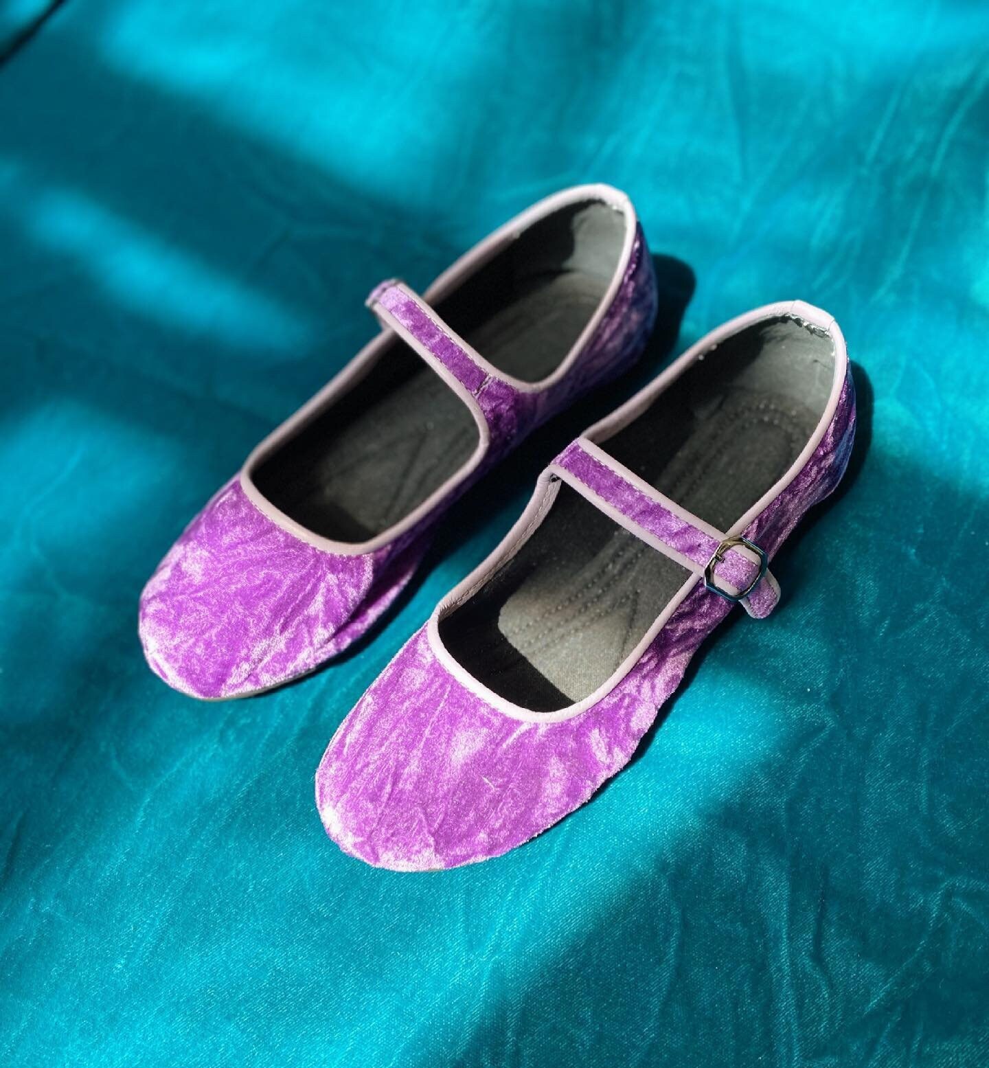 Lavender Purple Velvet Mary Jane Shoes Women's Mary Janes