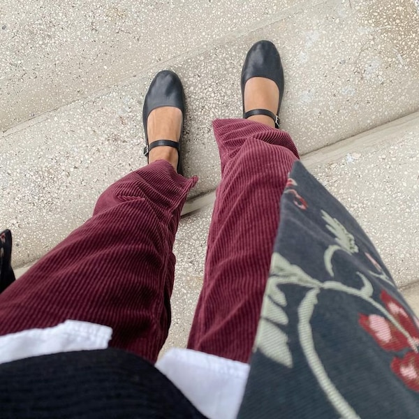 Black Leather Mary Jane Shoes - Women's Mary Janes - Vintage Shoes - Black Shoes - Leather Flats