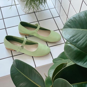 Mint green flats shoes sale