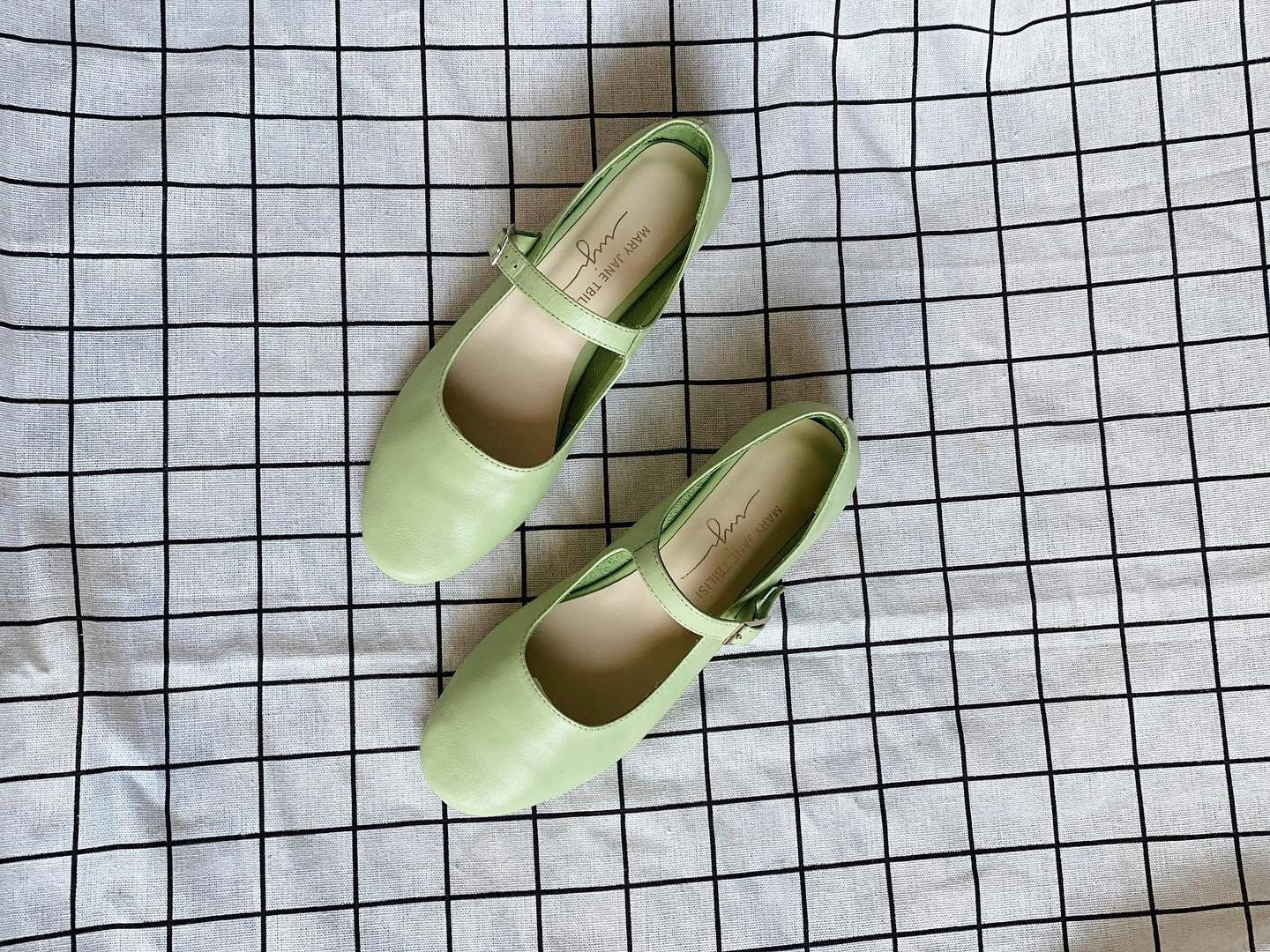 Mint Green Leather Mary Jane Shoes - Women's Mary Janes Mint Green Leather Mary Jane Shoes - Women's Mary Janes