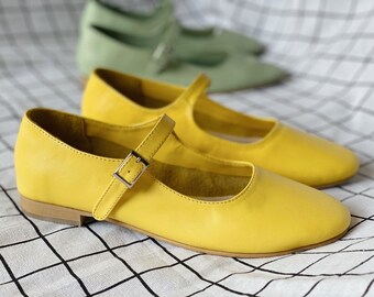 Mustard mary jane shoes hotsell