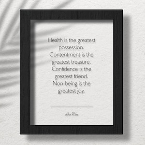 Acrylic Lao Tzu Quote, Lao Tzu Poster, Lao Tzu Wall Art