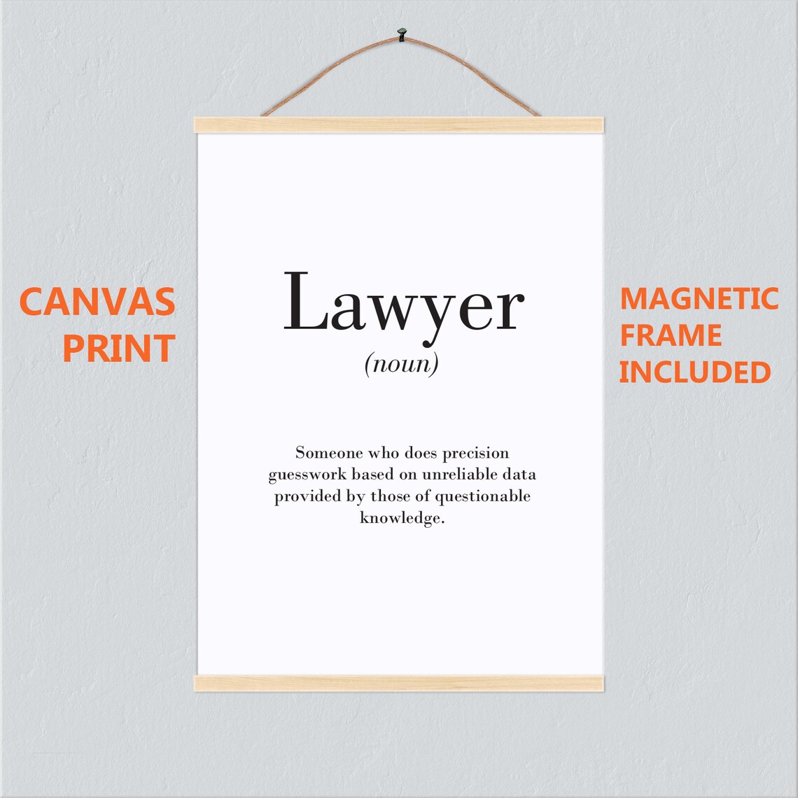 Lawyer Canvas Print With Frame Lawyer Definition Etsy