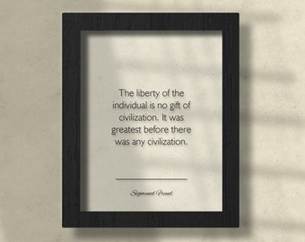 Acrylic Sigmund Freud Poster, Sigmund Freud Quote, Sigmund Freud Wall Art