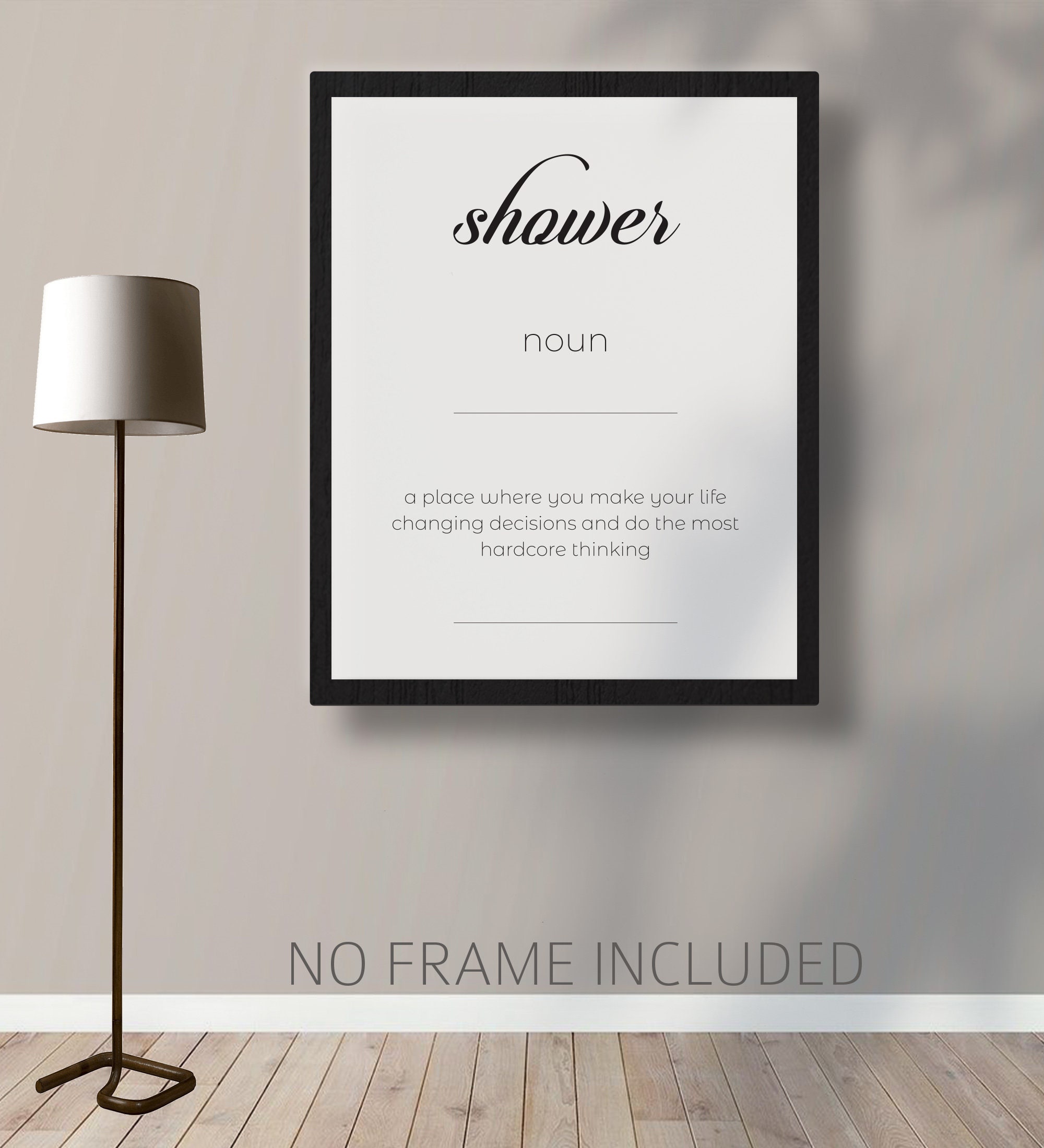 Shower Definition Poster Bathroom Wall Art Etsy