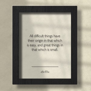 Acrylic Lao Tzu Poster, Lao Tzu Quote, Lao Tzu Wall Art