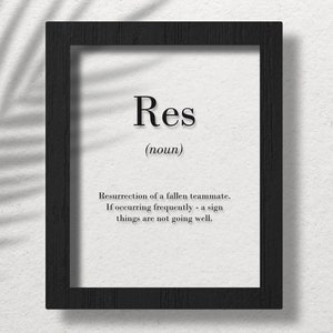 Res Clear Acrylic Poster, Gaming Poster, Gamer Gift, Res Definition Print, Gamer Room Decor