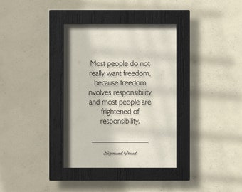 Acrylic Sigmund Freud Poster, Sigmund Freud Quote, Sigmund Freud Wall Art