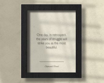 Acrylic Sigmund Freud Poster, Sigmund Freud Quote, Sigmund Freud Wall Art