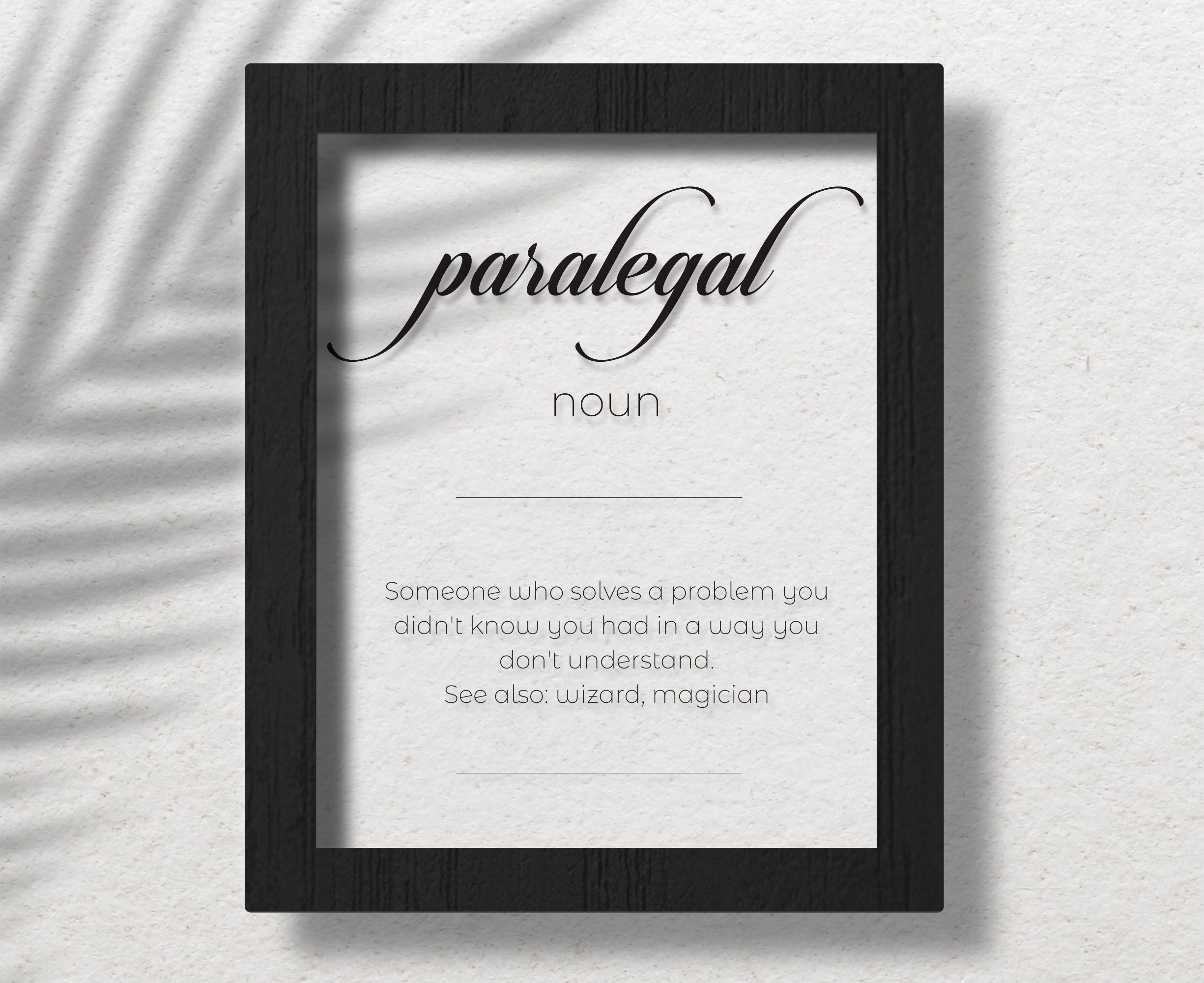 Acrylic Paralegal Definition Poster Paralegal Wall Art Etsy