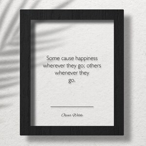 Acrylic Oscar Wilde Quote, Oscar Wilde Poster, Oscar Wilde Wall Art