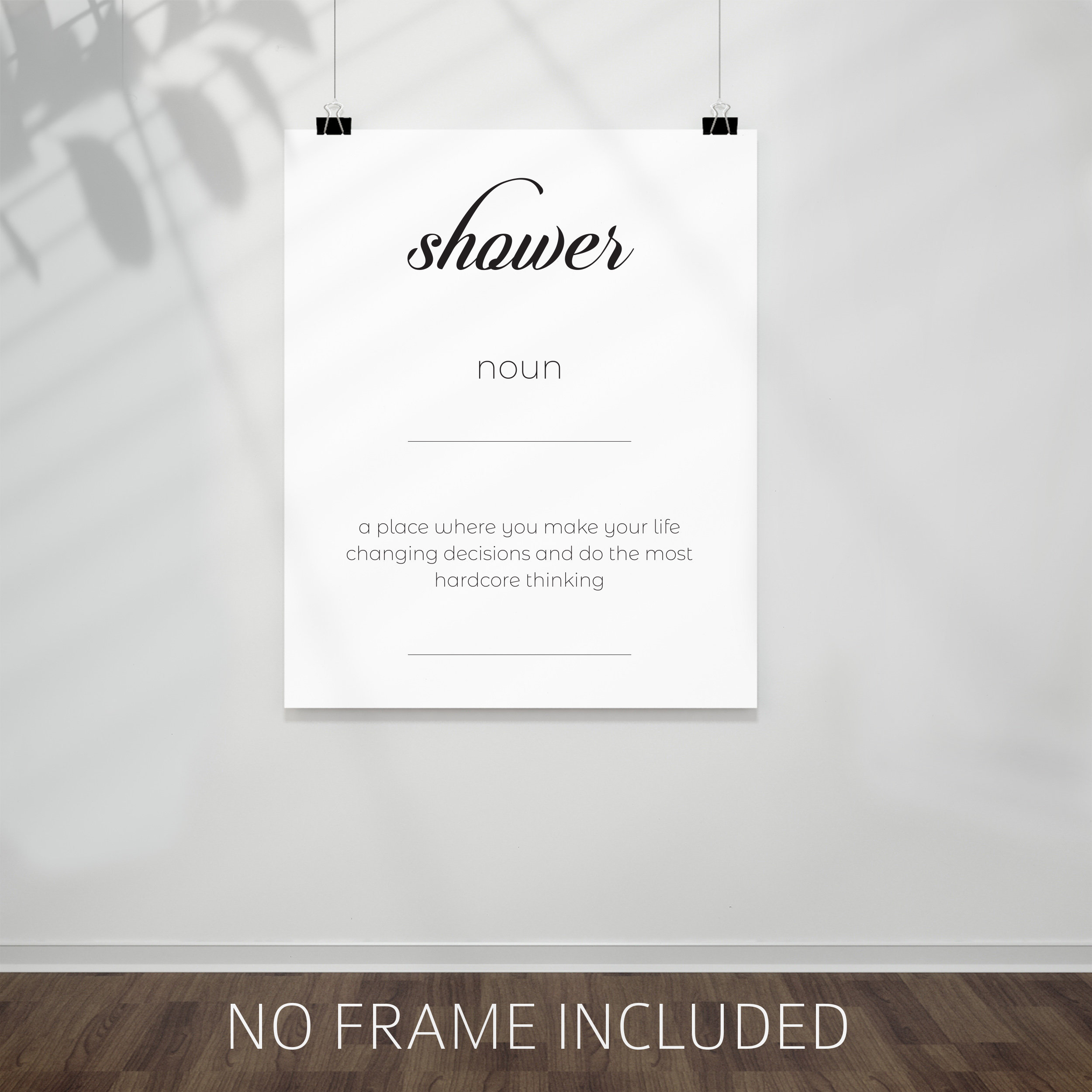 Shower Definition Poster Bathroom Wall Art Etsy