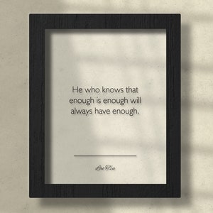 Acrylic Lao Tzu Poster, Lao Tzu Quote, Lao Tzu Wall Art