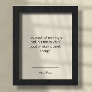Acrylic Mark Twain Quote, Mark Twain Poster, Mark Twain Wall Art