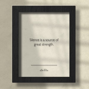Pôster acrílico de Lao Tzu, citação de Lao Tzu, arte de parede de Lao Tzu