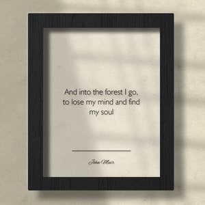 Acrylic John Muir Quote, John Muir Poster, John Muir Wall Art