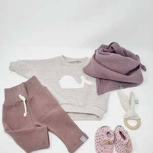Oversize Sweater für Baby in Gr. 56-98cm in Beige Melange Bild 5