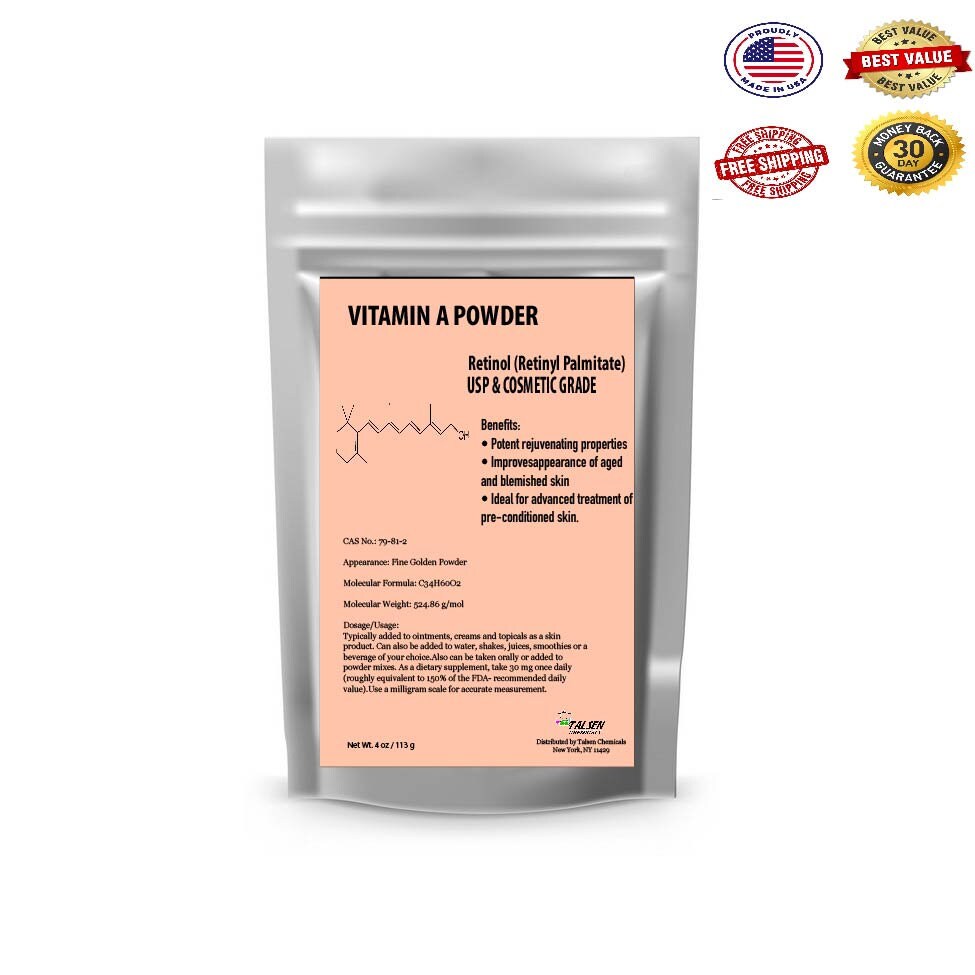 Vitamin A Powder ( Retinyl Palmitate ) 1 oz. 2 oz. 4 oz. DIY Skincare