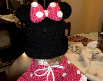 Minnie Mouse ganchillo Beanie