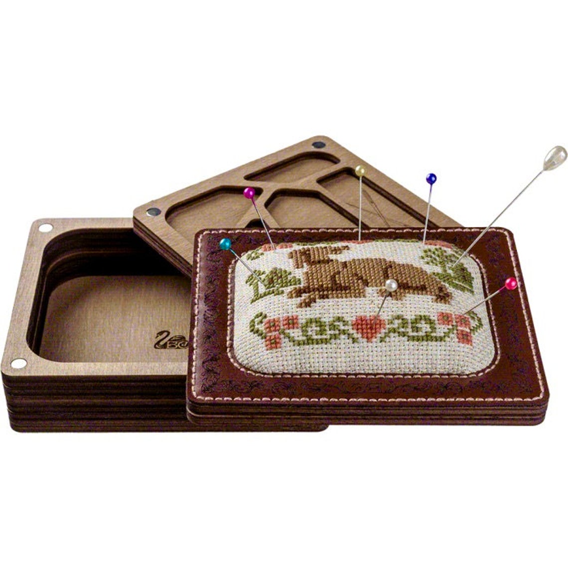 Needle cushion kit Pin Cushion Keeper Sewing accessory Cross Etsy