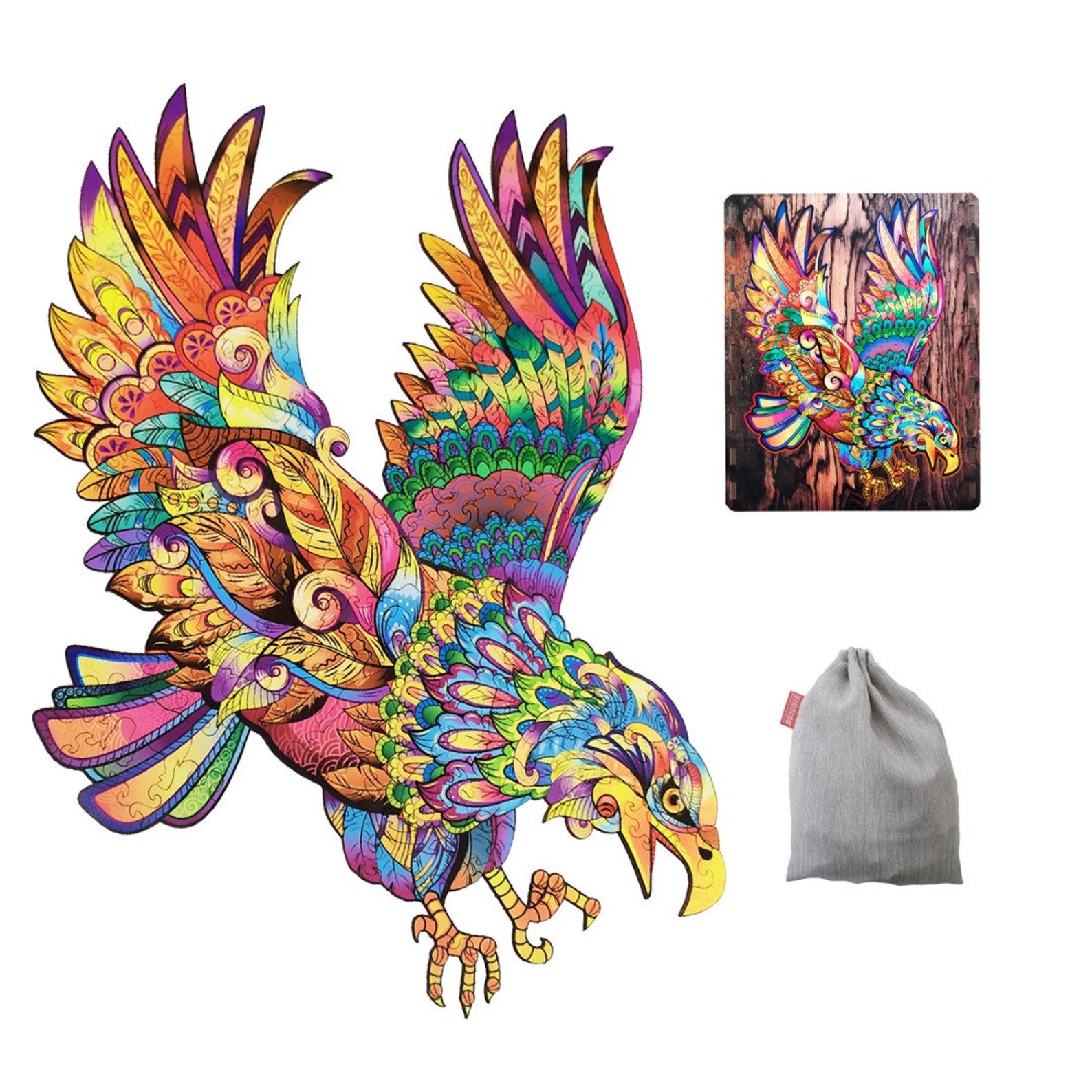 Wooden puzzles Eagle 3D Wooden Puzzle For Adults and Kids Etsy