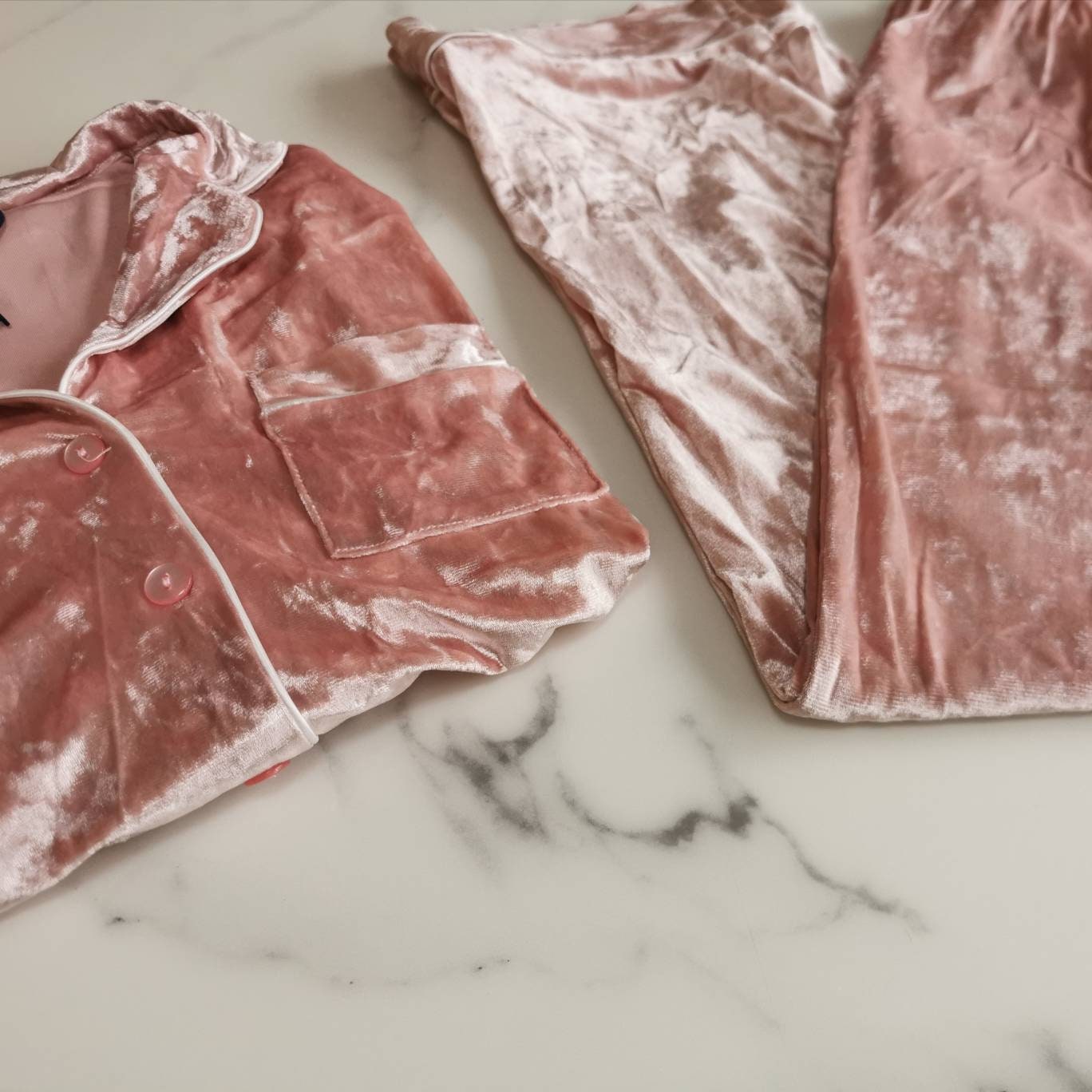 Personalised crushed velvet pjs Velour pyjama set Velvet | Etsy