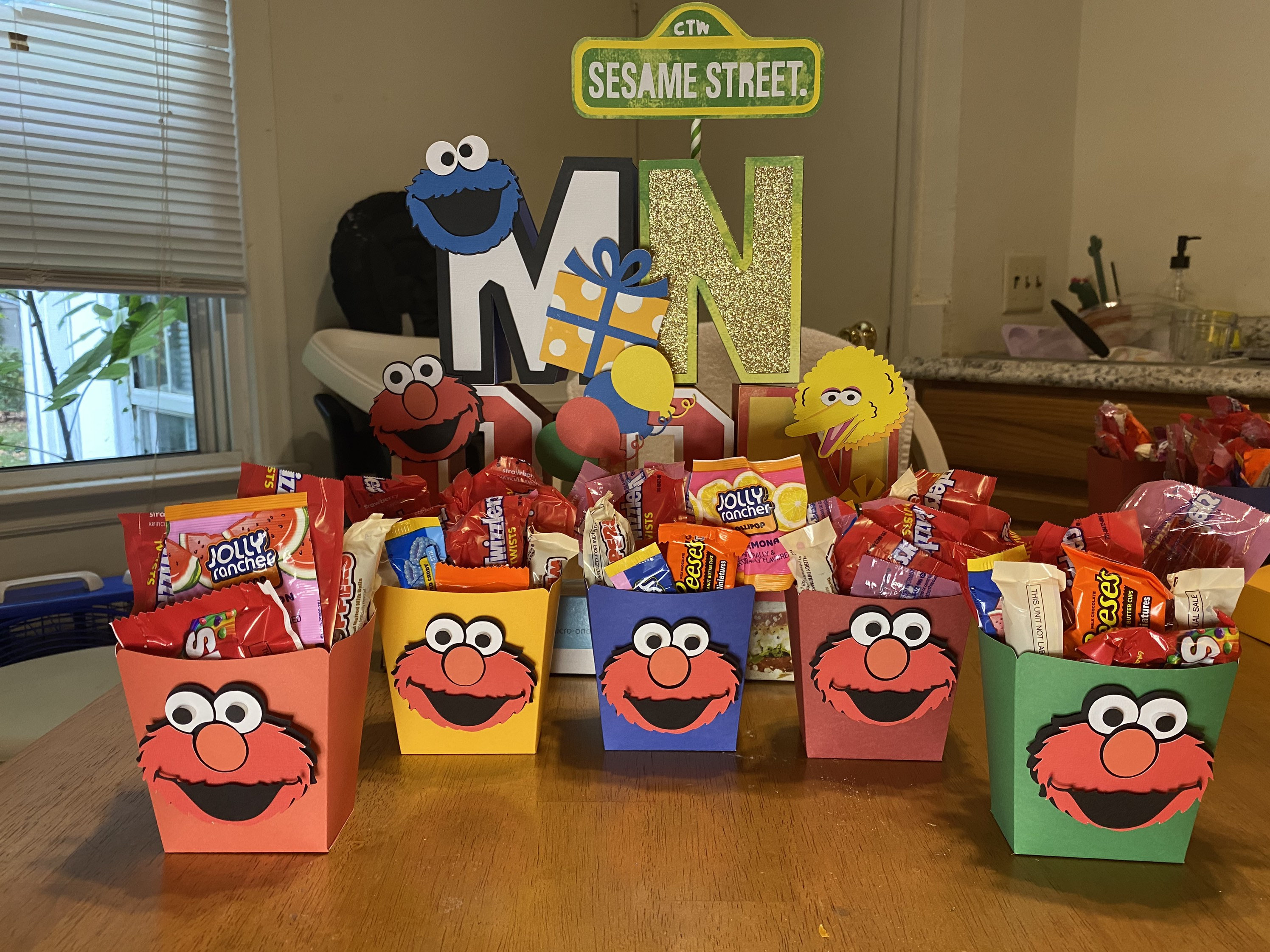 Make your own goodie bag. Kids can decorate party bags with sesame street  stickers/characters and f…