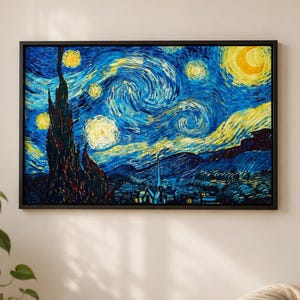 星月夜 クロスステッチ図案：ゴッホの有名な絵画（PDFダウンロード）