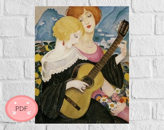 Patrón de punto de cruz 'Air De Capri' de Gerda Wegener (PDF)