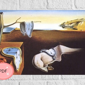 The Persistence of Memory Cross Stitch Pattern , Pdf Instant Download , Salvador Dali , Surrealism , X Stitch Chart