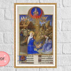 Cross Stitch Pattern,The Nativity,Pdf,Instant Download,Holy Family, Religious,Christian Icon,Full Coverage,Nativity of Jesus,Birth of Jesus