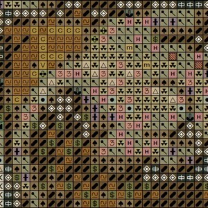 Religious Cross Stitch Pattern , Illuminated Human Alphabet, Hail Mary ...