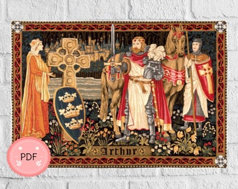 King Arthur Cross Stitch Pattern: Camelot Tapestry (PDF)