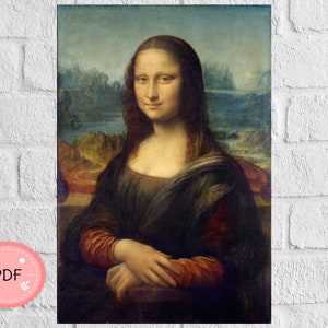 Mona Lisa por Leonardo da Vinci, Le Louvre, Kit Punto de Cruz Avanzado - DMC