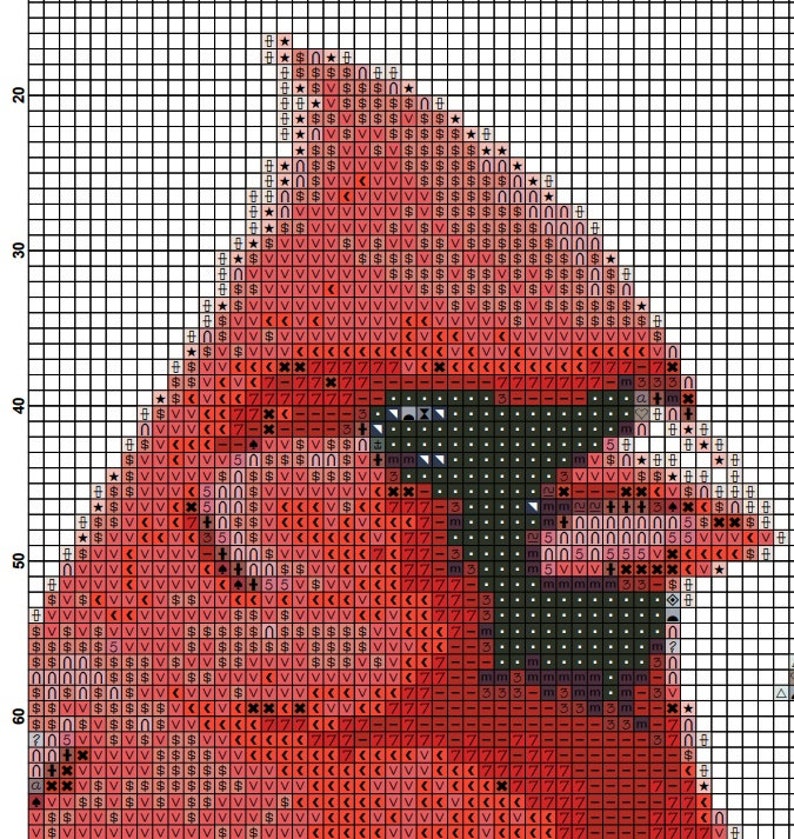 Grid Pattern Cardinal Cardinal Birds Cross Stitch Pattern: Winter Watercolor (PDF Pattern) - Etsy