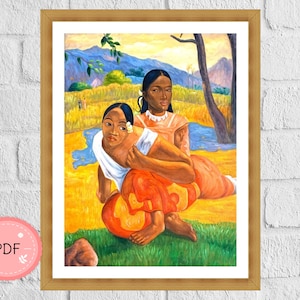 Cross Stitch Pattern Paul Gauguin  , When Will You Marry,Nafea faa ipoipo ,Pdf , Instant Download , Famous Paintings, Tahiti