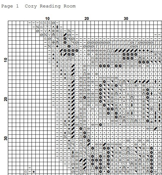 Cozy Reading Room Cross Stitch Pattern: Library Bookshelf (PDF Pattern ...